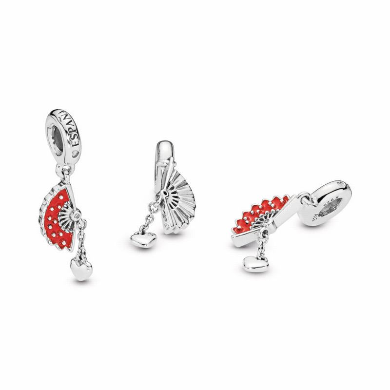 Pandora Spanish Fan Dangle Charm Sale NZ, Sterling Silver (317428-PDE)